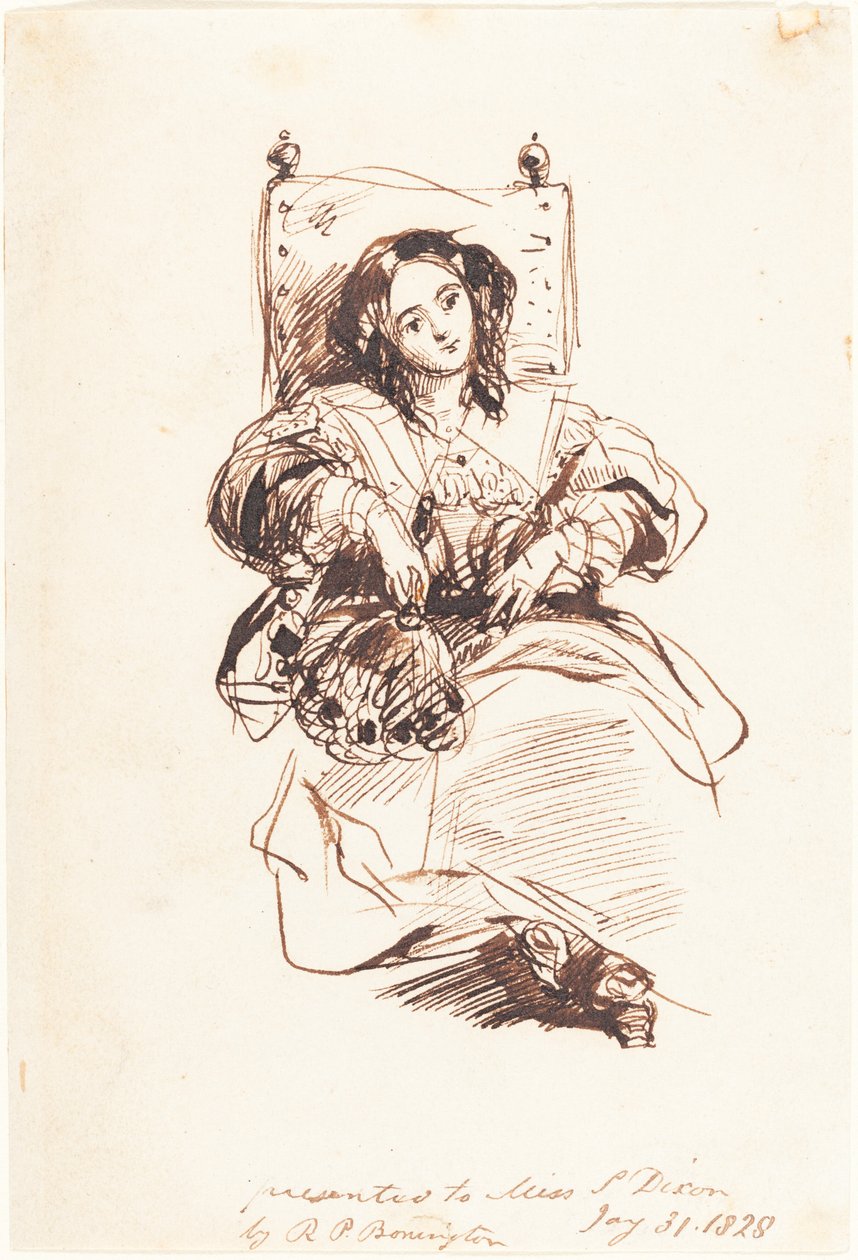 Bir Kadının Kroki by Richard Parkes Bonington