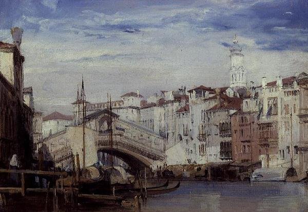 Rialto Köprüsü, Venedik by Richard Parkes Bonington