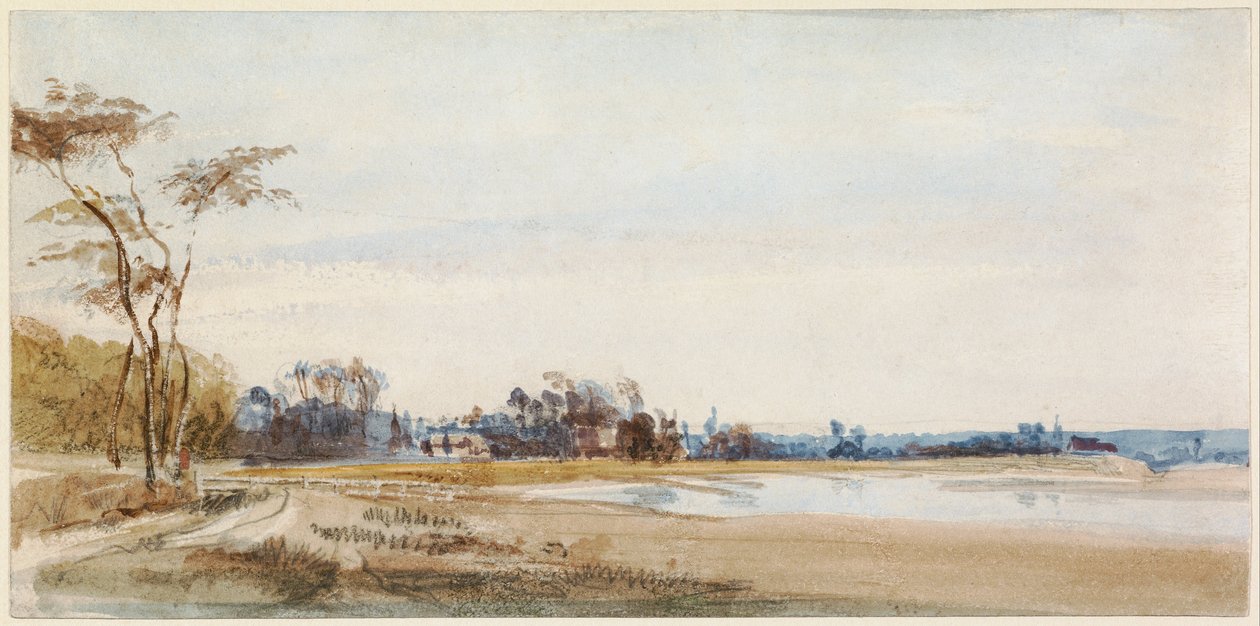 Trouville yakınlarındaki Tuz Bataklıkları by Richard Parkes Bonington