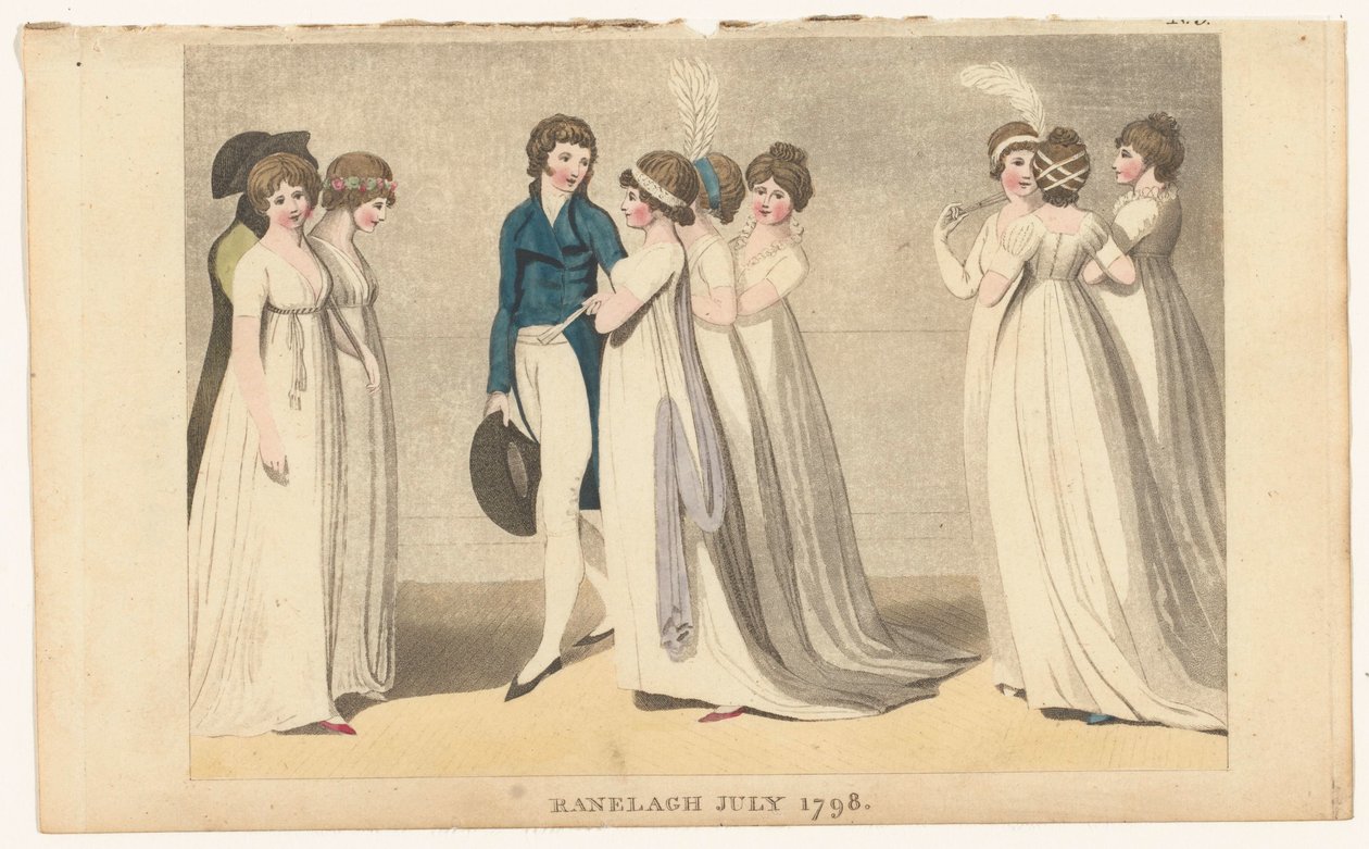 Londra ve Paris Kadın Modası Dergisi: Ranelagh Temmuz 1798 by Richard Phillips