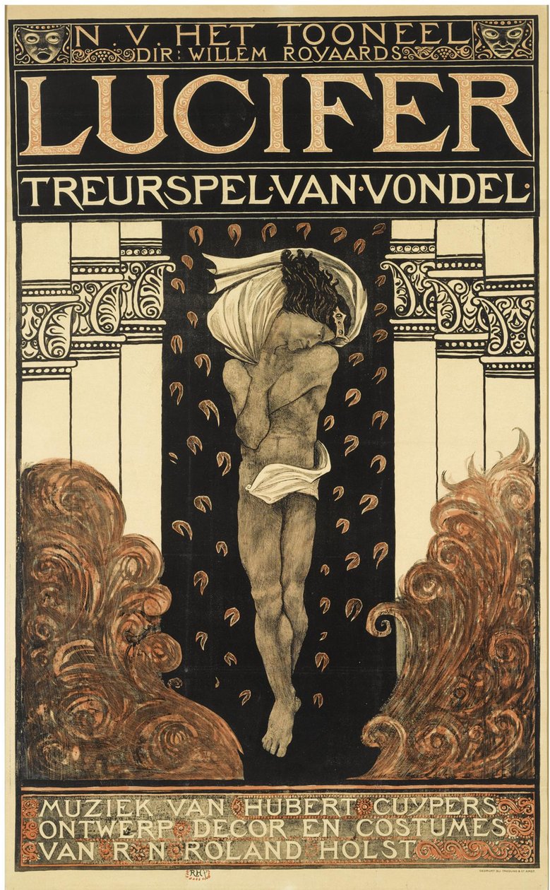 Lucifer oyunu için afiş, 1910 by Richard Roland Holst