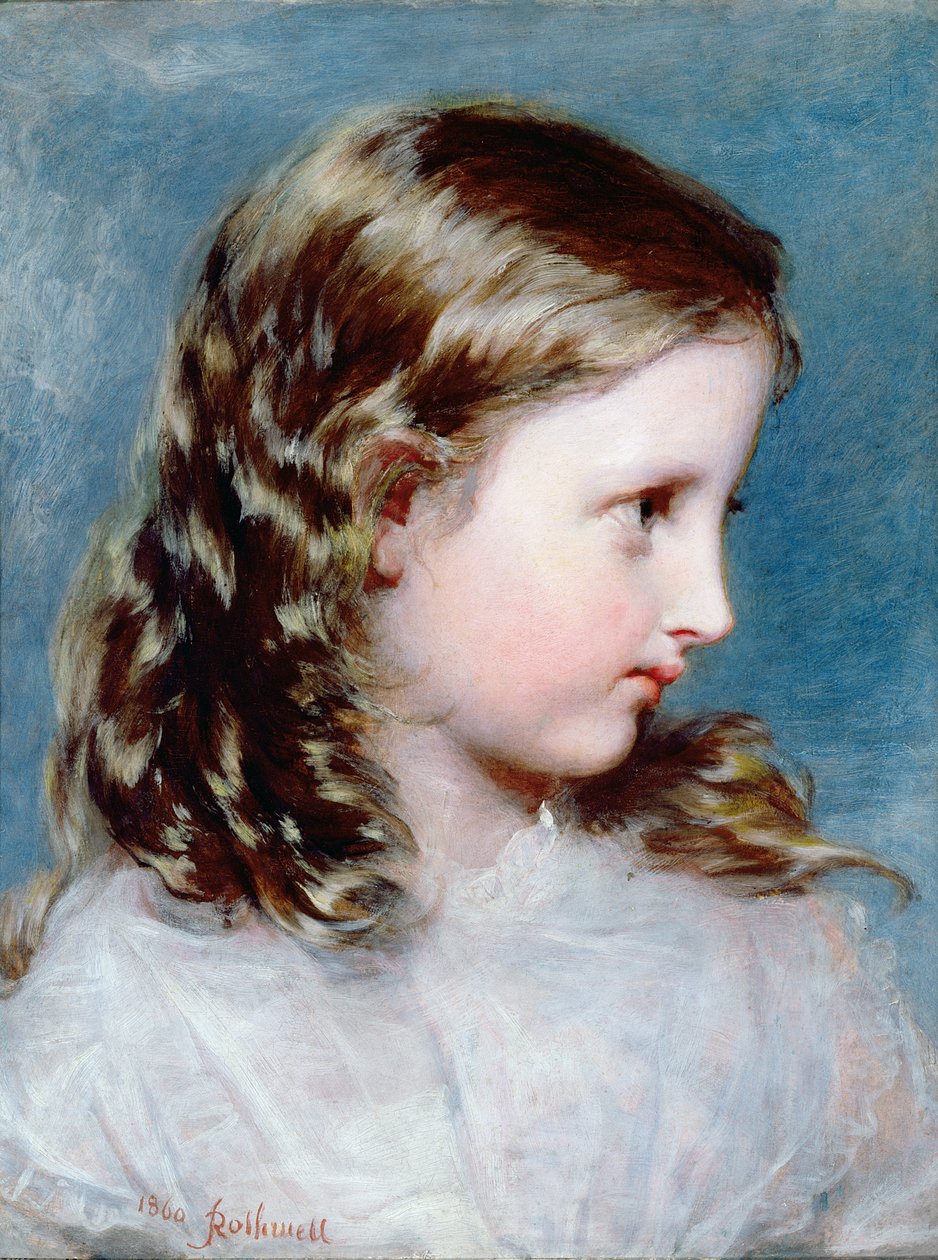 Bir Kızın Başı, 1860 (panel) by Richard Rothwell