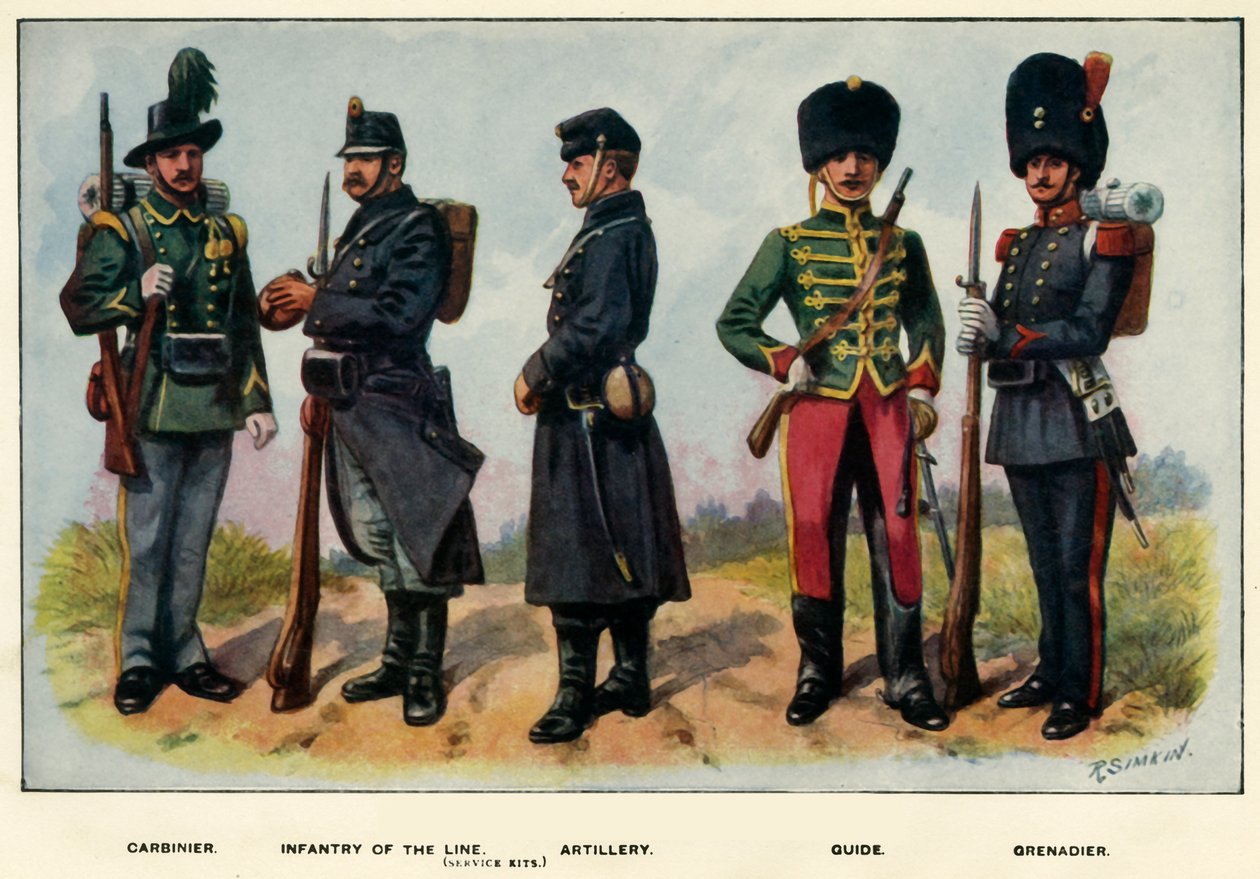 Belçika Ordusu, 1919 Türleri. by Richard Simkin