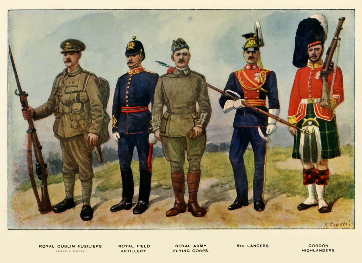 İngiliz Ordusu, 1919 Türleri. by Richard Simkin