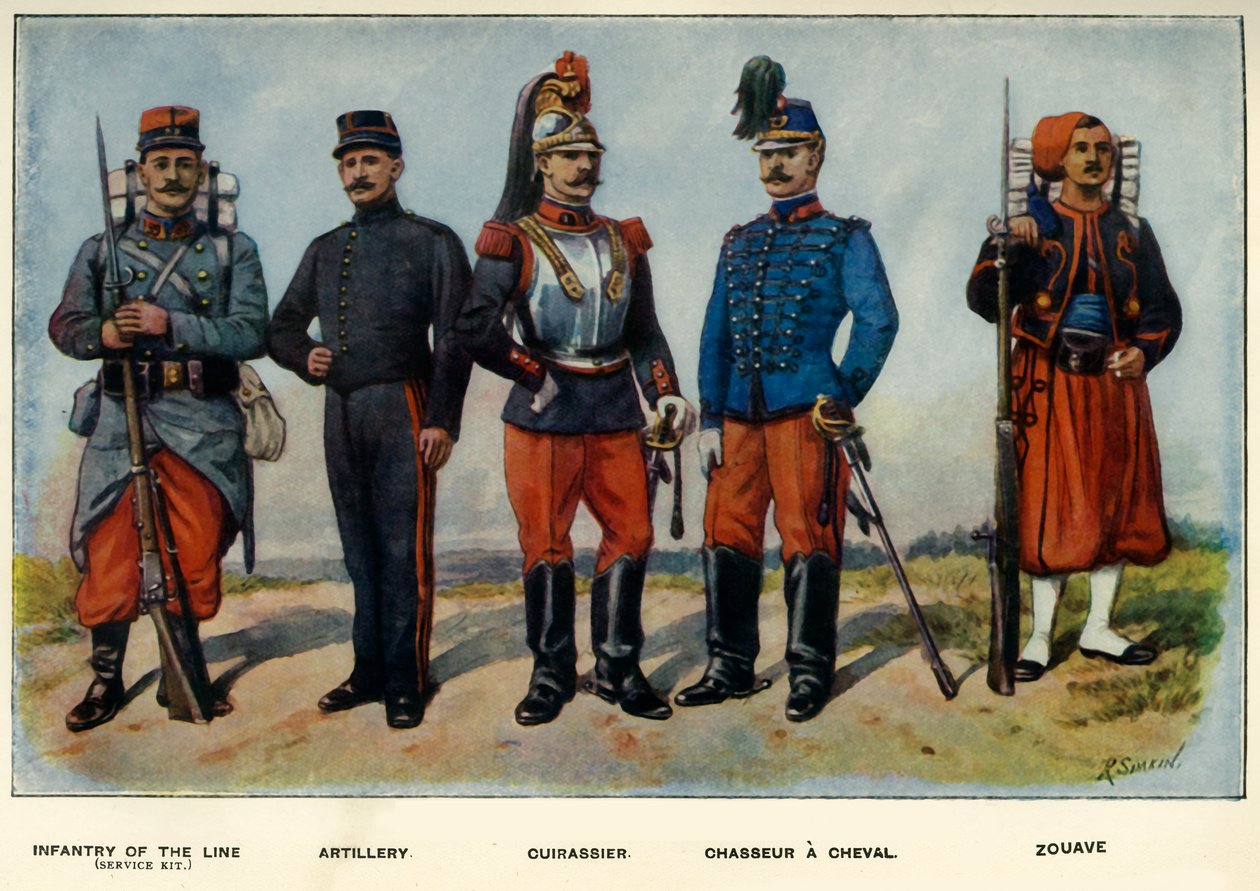 Fransız Ordusu, 1919 Türleri. by Richard Simkin