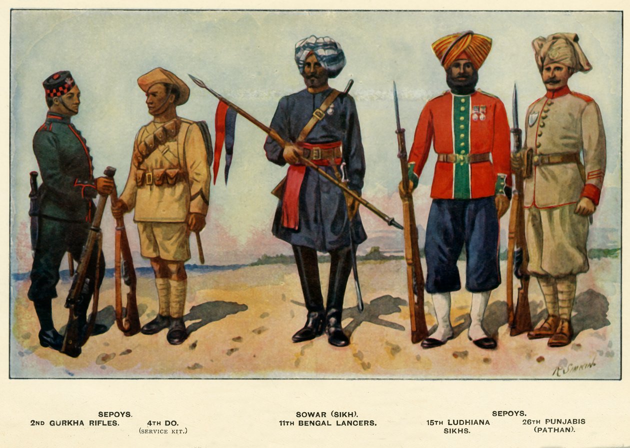 Hint Ordusu, 1919 Türleri. by Richard Simkin