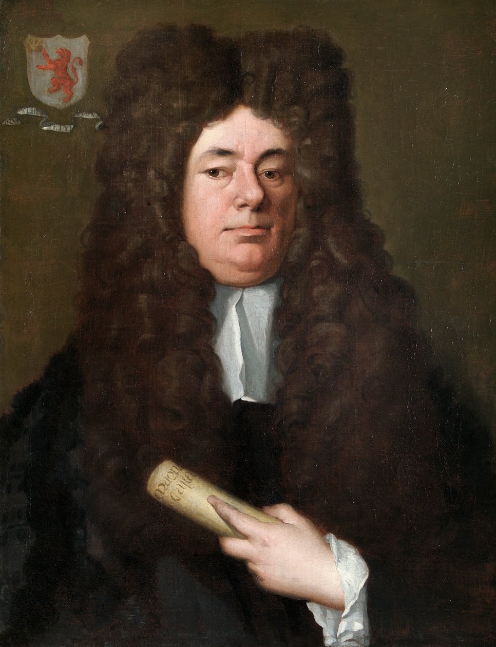 William Petyt, Magna Carta'nın bir kopyasını tutuyor, 1690 dolayları (tuval üzerine yağlı boya) by Richard Van Bleek