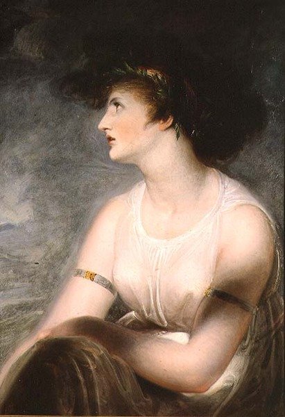 Sanatçının karısının Sappho olarak portresi by Richard Westall