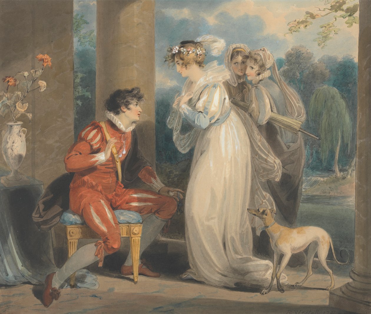Rosebud veya Paris'in Yargısı by Richard Westall