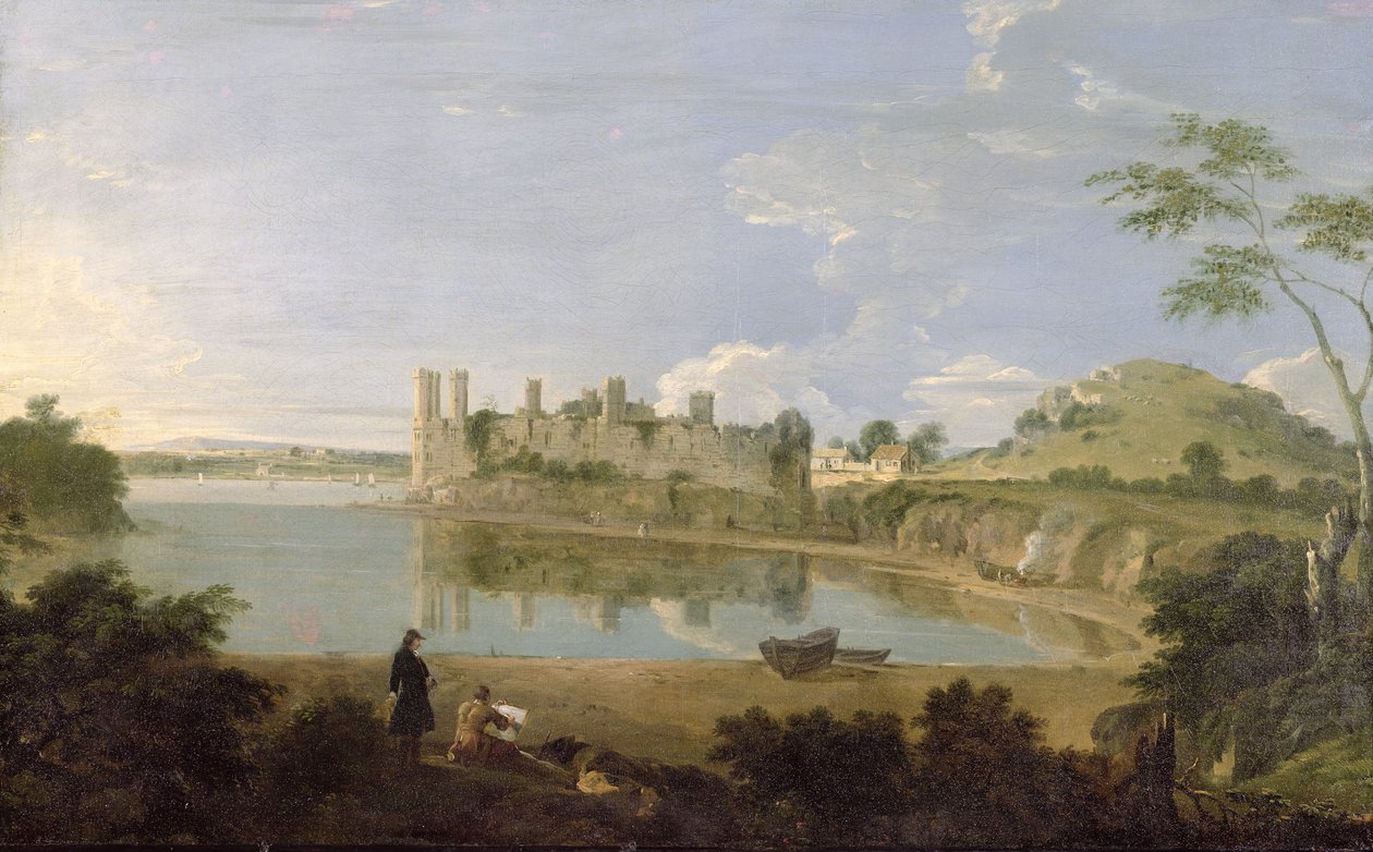 Caernarvon Kalesi, c.1745-50 (tuval üzerine yağlı boya) by Richard Wilson
