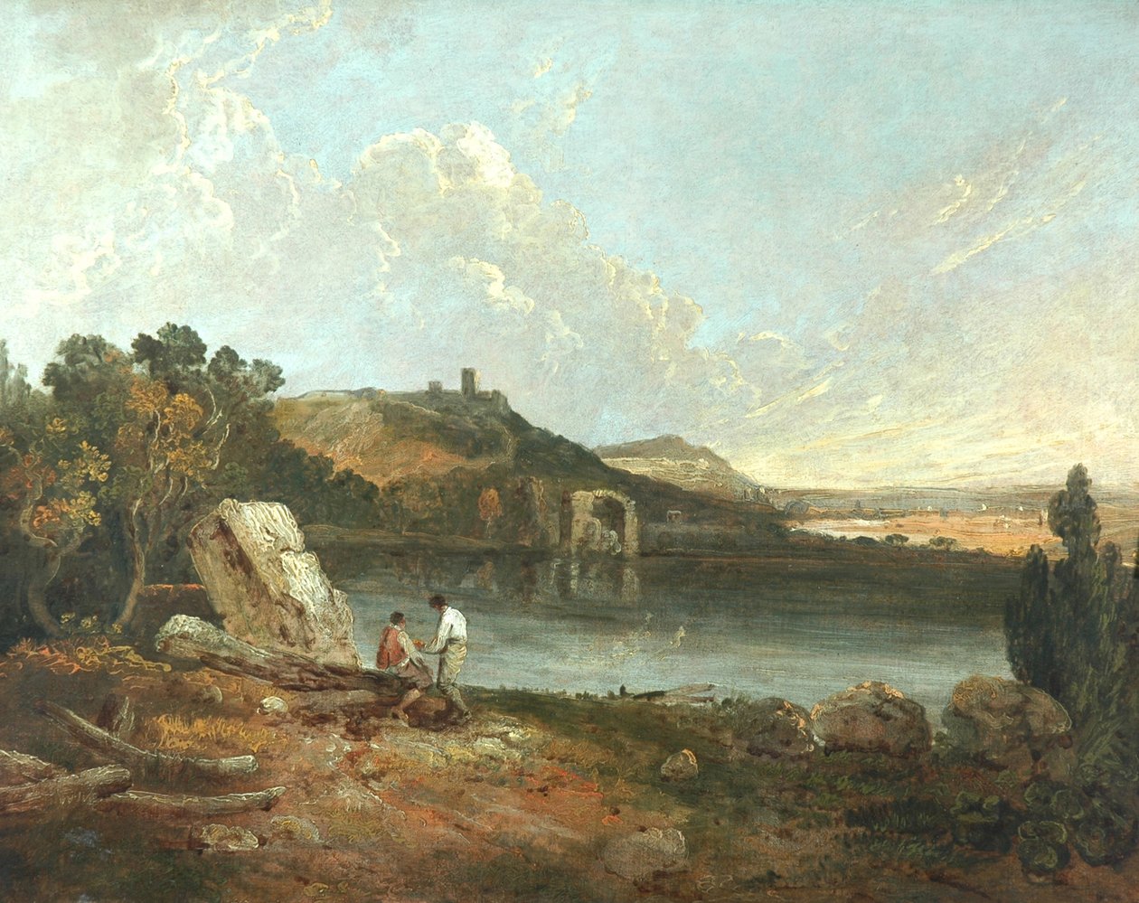 İtalyan Gölü Manzarası (tuval üzerine yağlı boya) by Richard Wilson