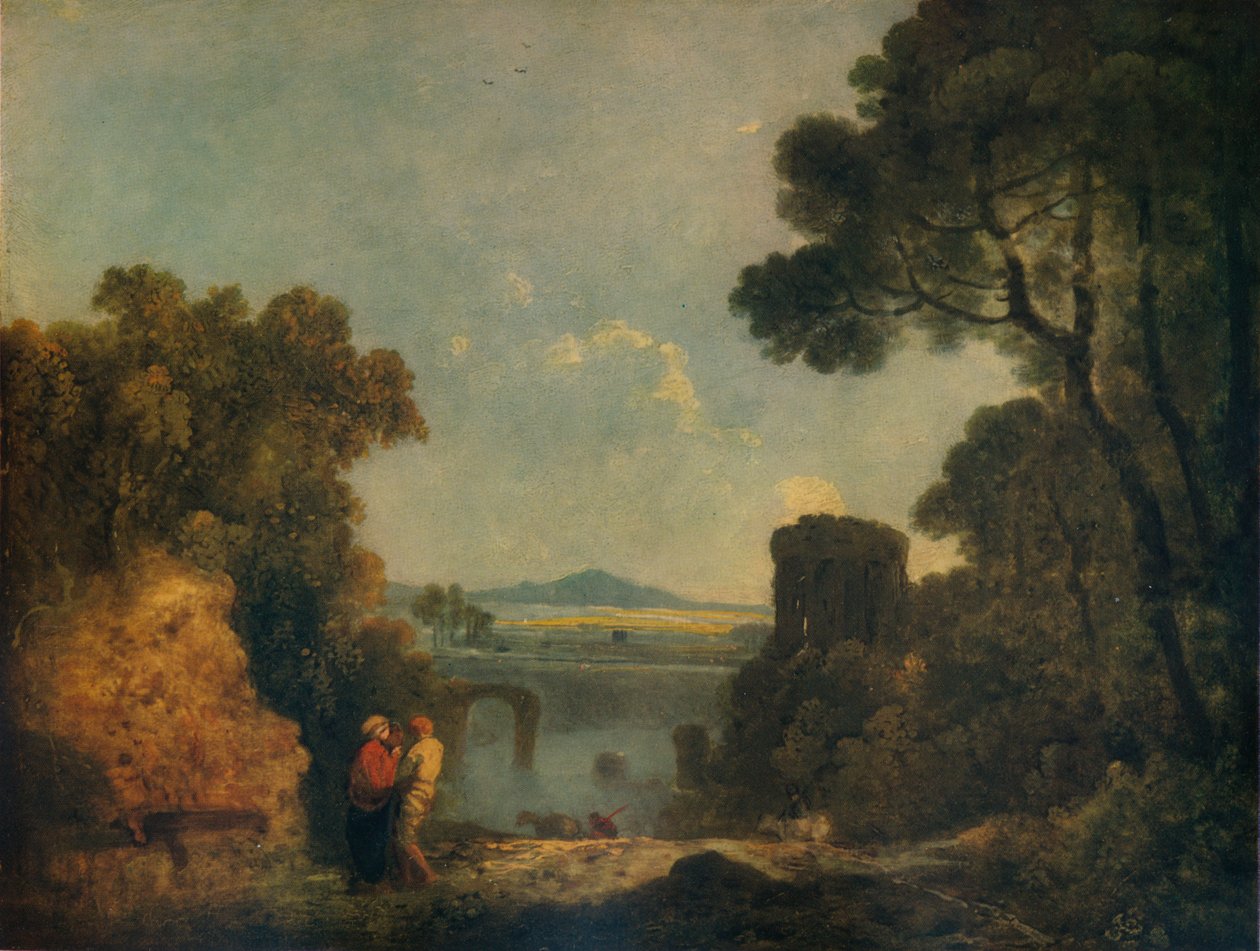 Kırık bir Köprü ile İtalyan Nehir Manzarası, c1779, 1938 by Richard Wilson