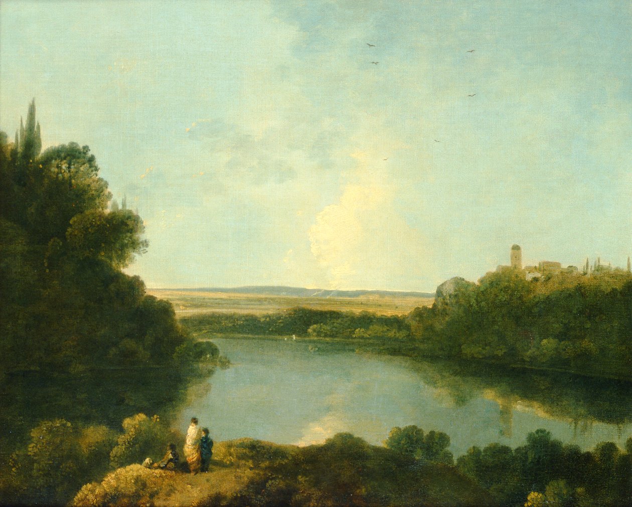 Roma yakınlarındaki Nemi Gölü, 1760 dolayları (tuval üzerine yağlı boya) by Richard Wilson