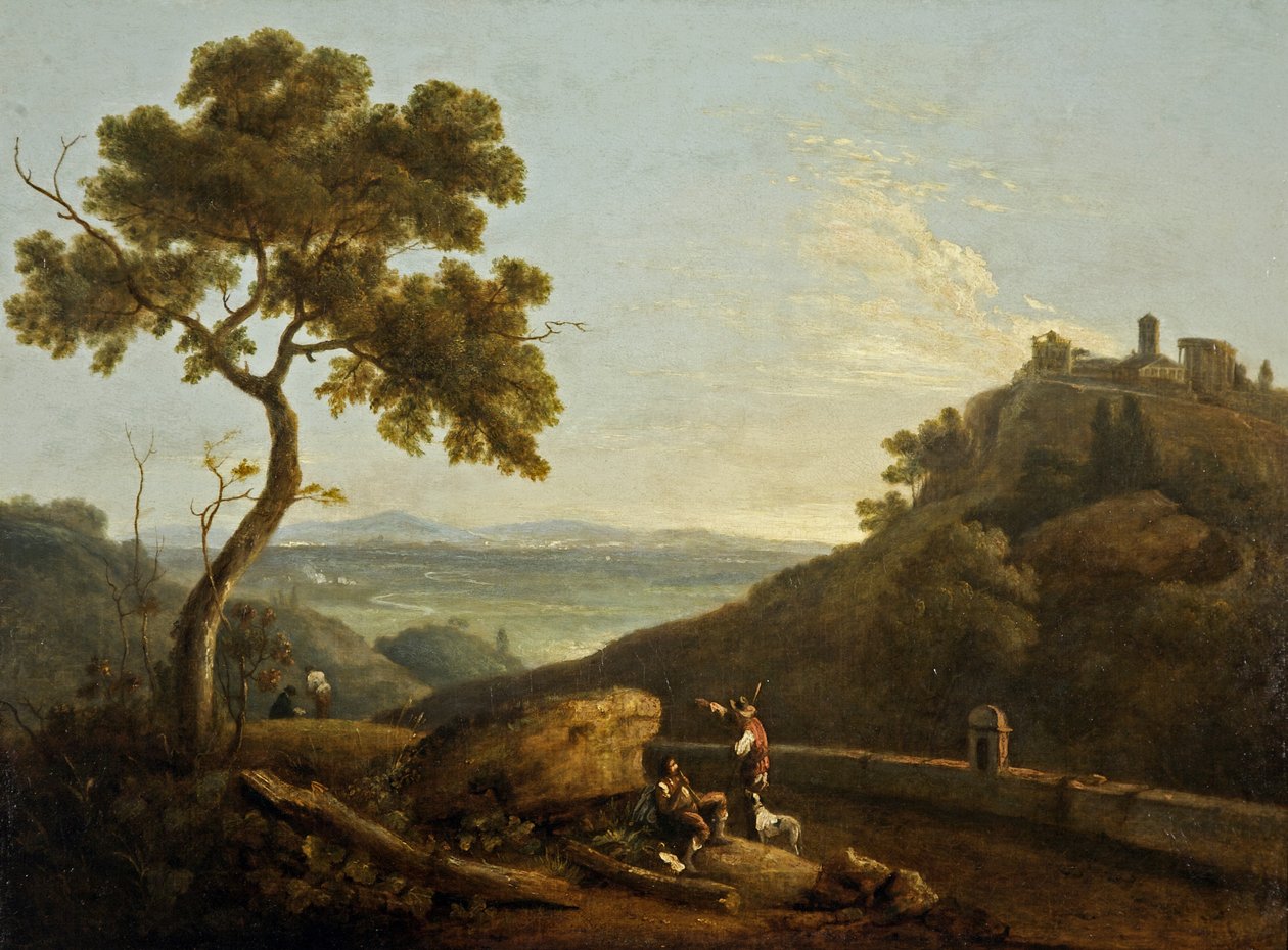 Sybil Tapınağı ve Campagna, Tivoli, İtalya (tuval üzerine yağlı boya) by Richard Wilson