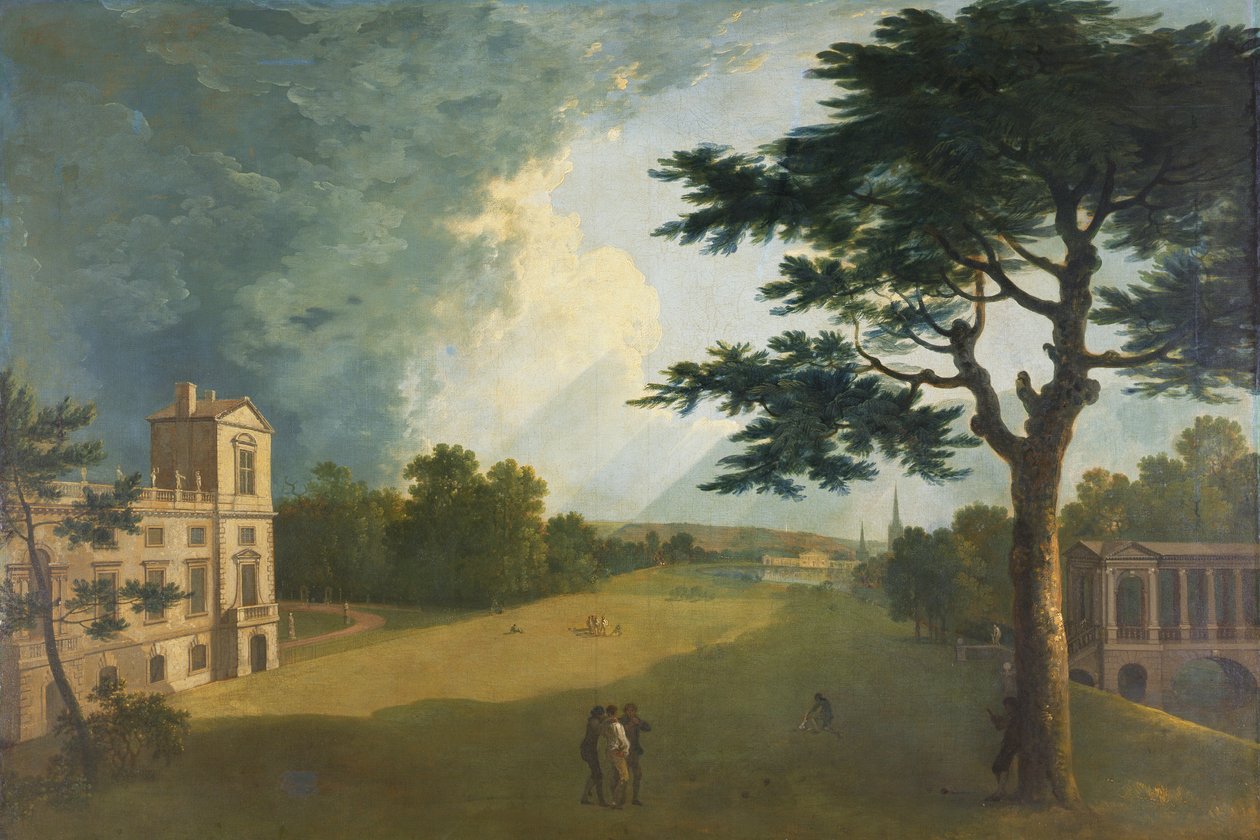 Wilton House, Bahçeden Güney Görünümü (tuval üzerine yağlı boya) by Richard Wilson