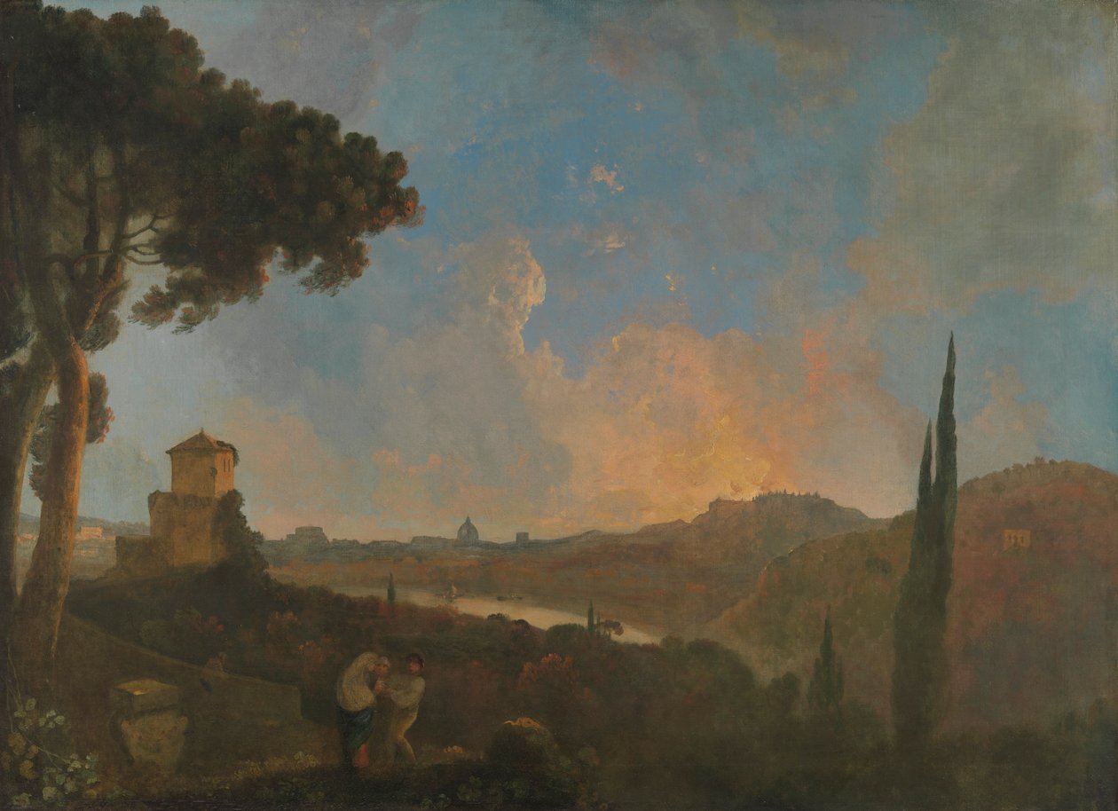 Uzaktaki Roma ile Tiber'den Bir Görünüm by Richard Wilson