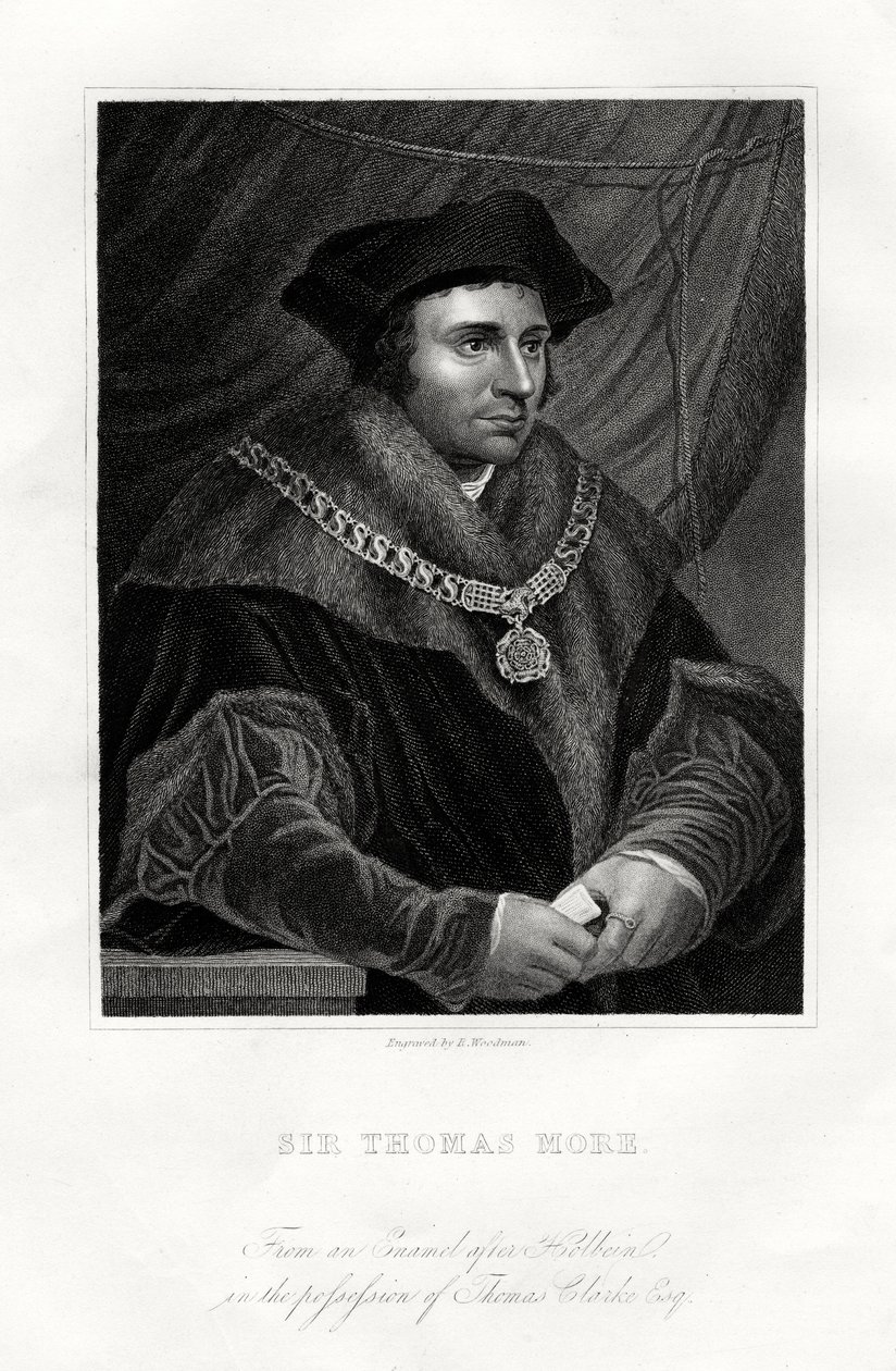 Thomas More, İngiliz devlet adamı, bilgin ve aziz, 19. yüzyıl by Richard Woodman
