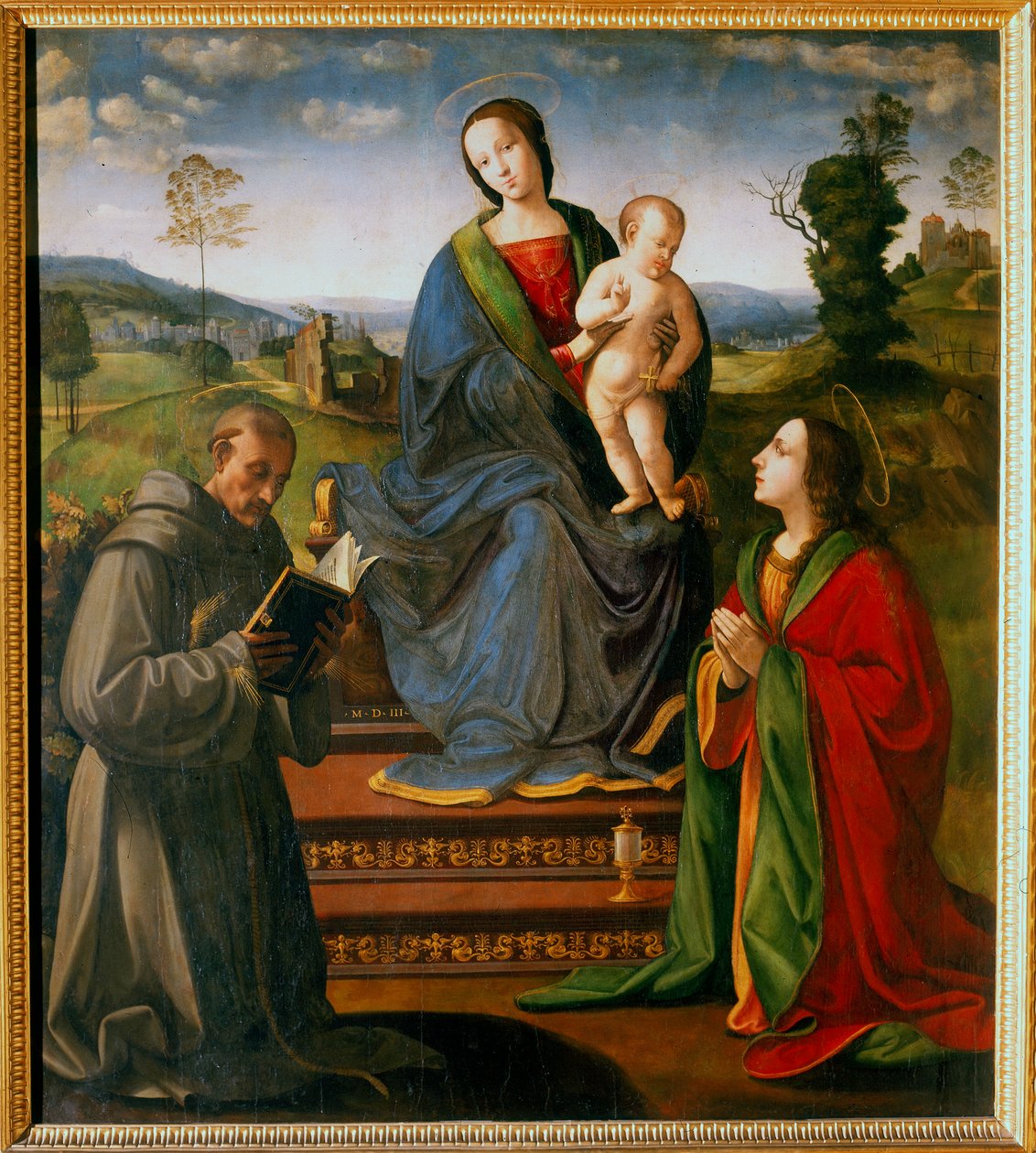 Aziz Francis ve Mary Magdalene ile Madonna ve Çocuk by Ridolfo Ghirlandaio