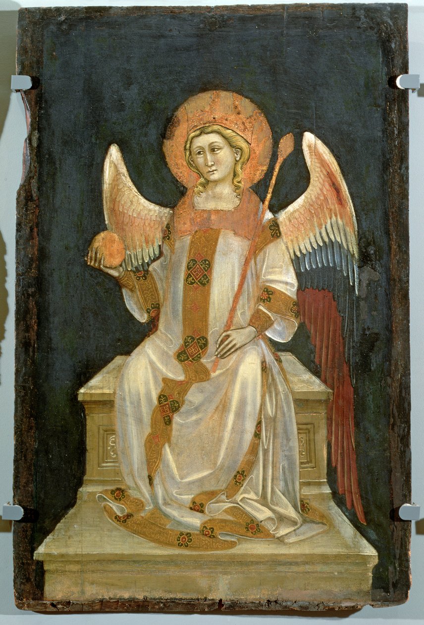 Angel Seated on a Throne, the Orb in one hand, the Sceptre in the other, c.1348-54  by Ridolfo di Arpo Guariento