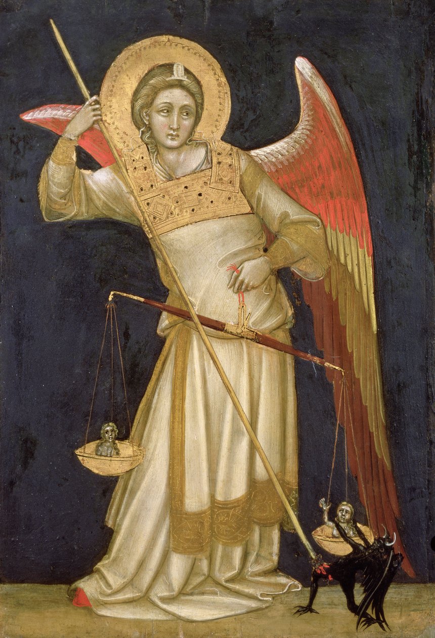 Bir Ruh Tartılan Melek, 1348-54 by Ridolfo di Arpo Guariento