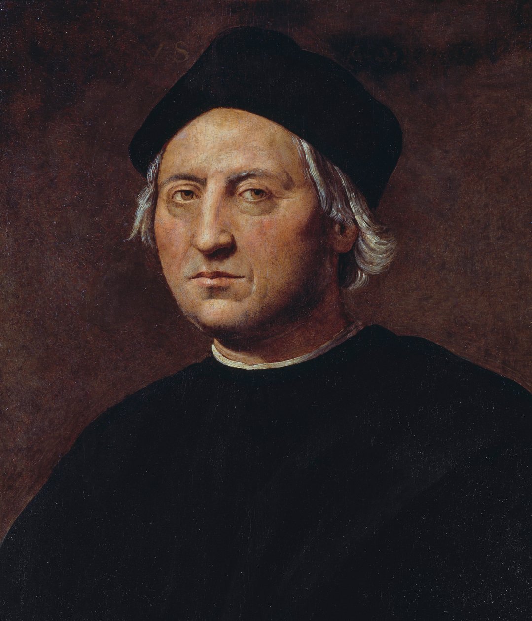 Kristof Kolomb'un (1451-1506) Portresi, İtalyan kaşif ve denizci, Ridolfo Ghirlandaio'nun (1483-1561) tablosu by Ridolfo Il (1483 1561) Ghirlandaio
