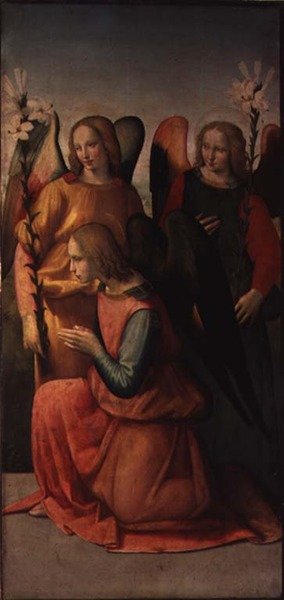 Üç Melek (panel) (80358 çifti) by Ridolfo Il  Ghirlandaio