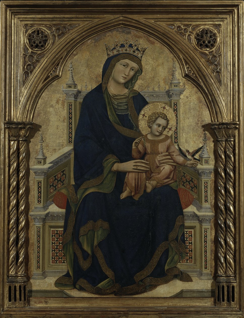 Bakire ve Çocuk Enthroned, c.1350 by Ridolfo di Arpo Guariento
