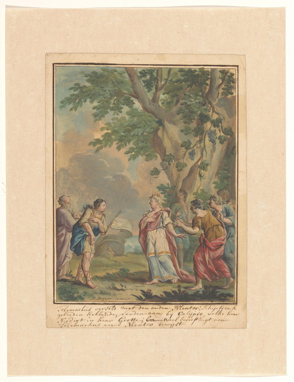Telemachus ve Mentor perisi Calypso