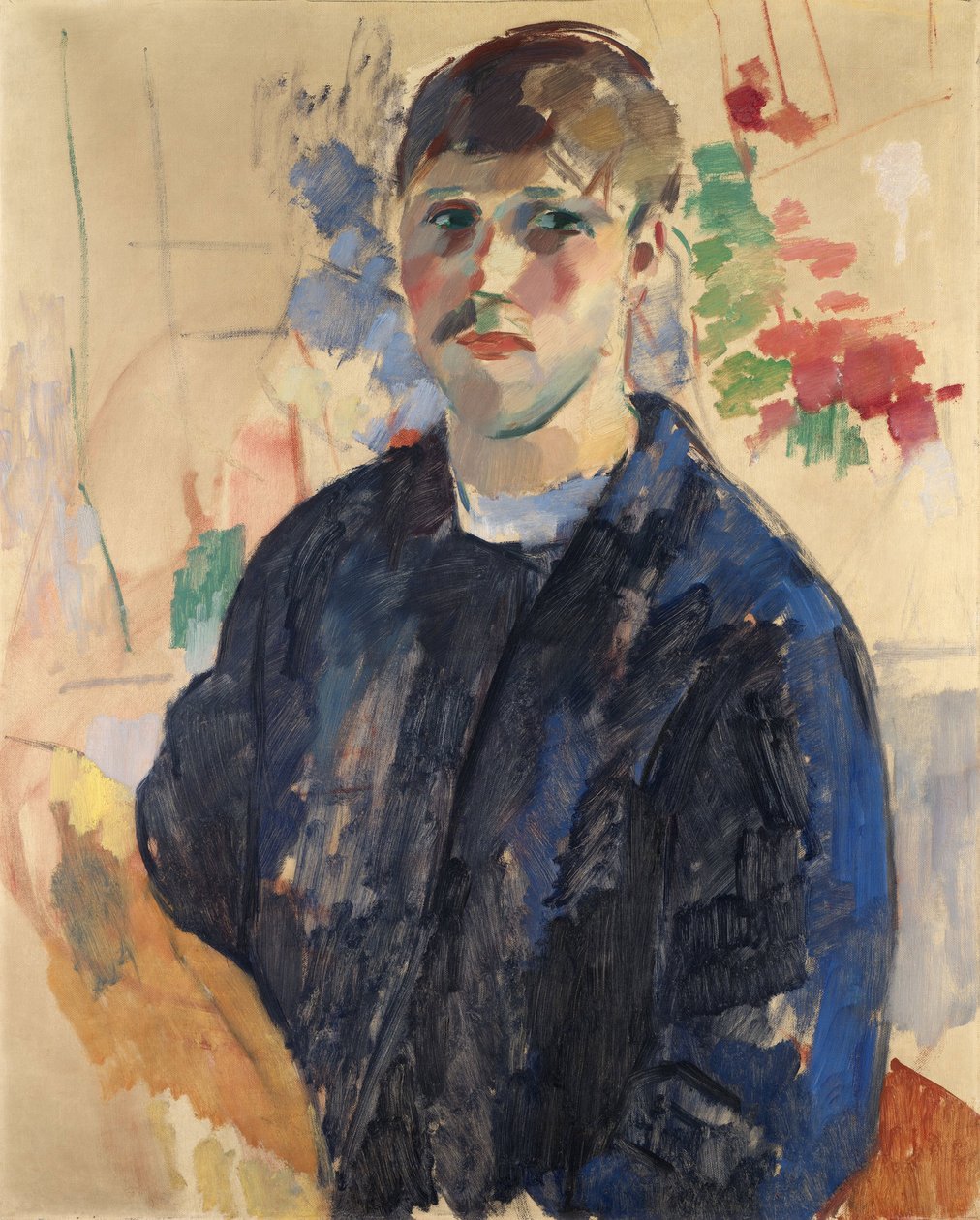 Mavi bluzlu otoportre - Mavi bluzlu otoportre, Wouters, Rik (1882-1916). tuval üzerine yağlıboya by Rik Wouters