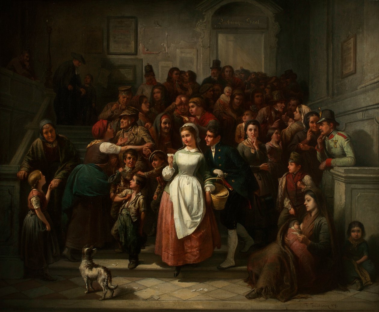 Piyango Çekilişinden Sonra, 1859. by Ritter von Malheim Friedländer Friedrich