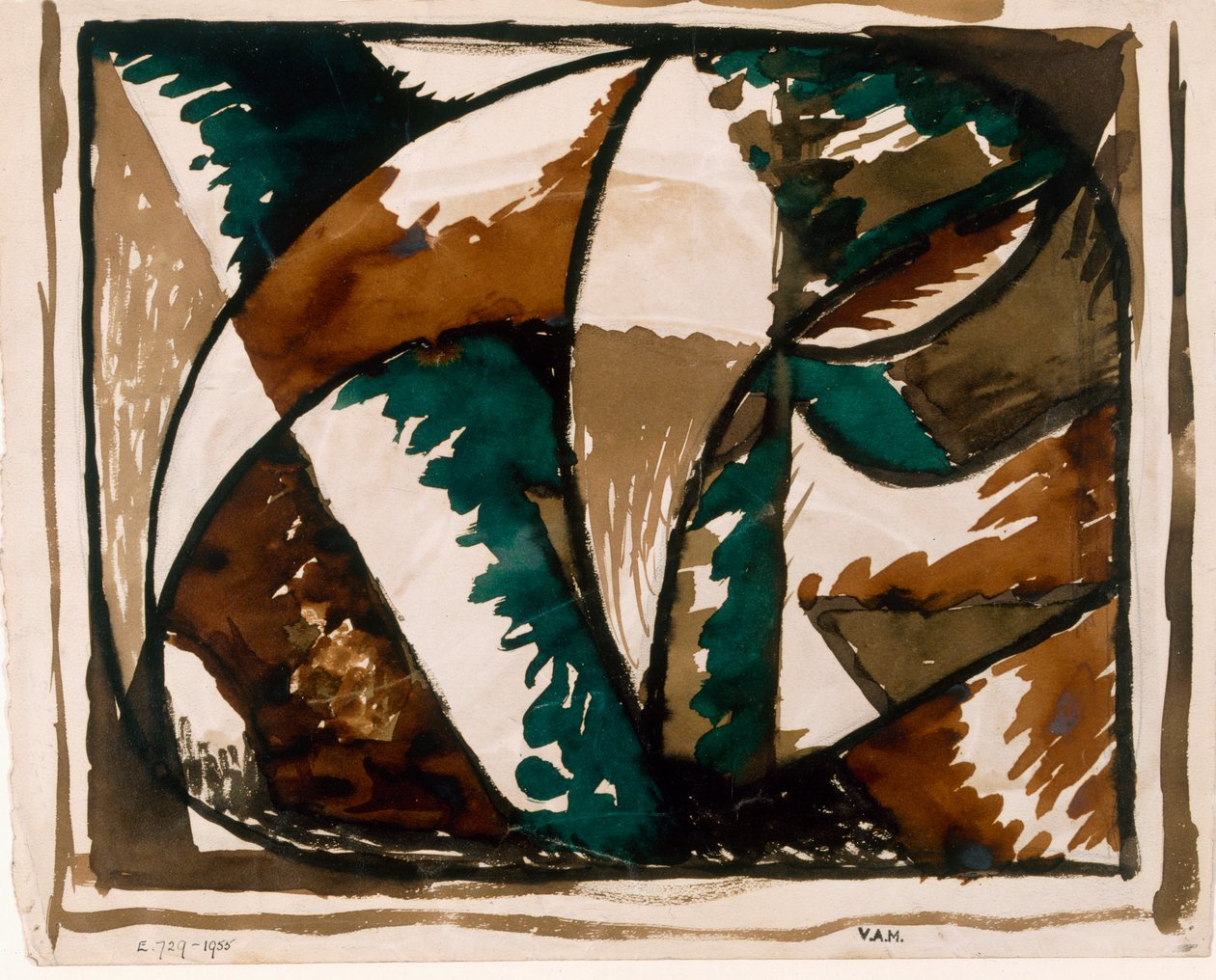 Stalking Bear, halı tasarımı, c.1915-16 (kağıt üzerine mürekkep) by Roald Kristian