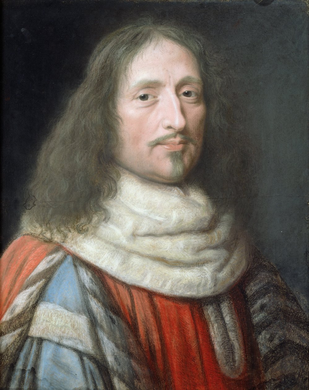 Guillaume de Lamoignon (1617-77) (kağıt üzerinde pastel) by Robert Nanteuil