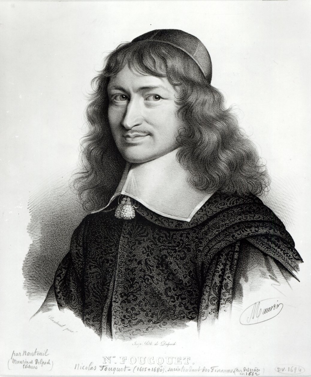 Maurin tarafından oyulmuş Nicolas Fouquet (1615-80) portresi by Robert Nanteuil