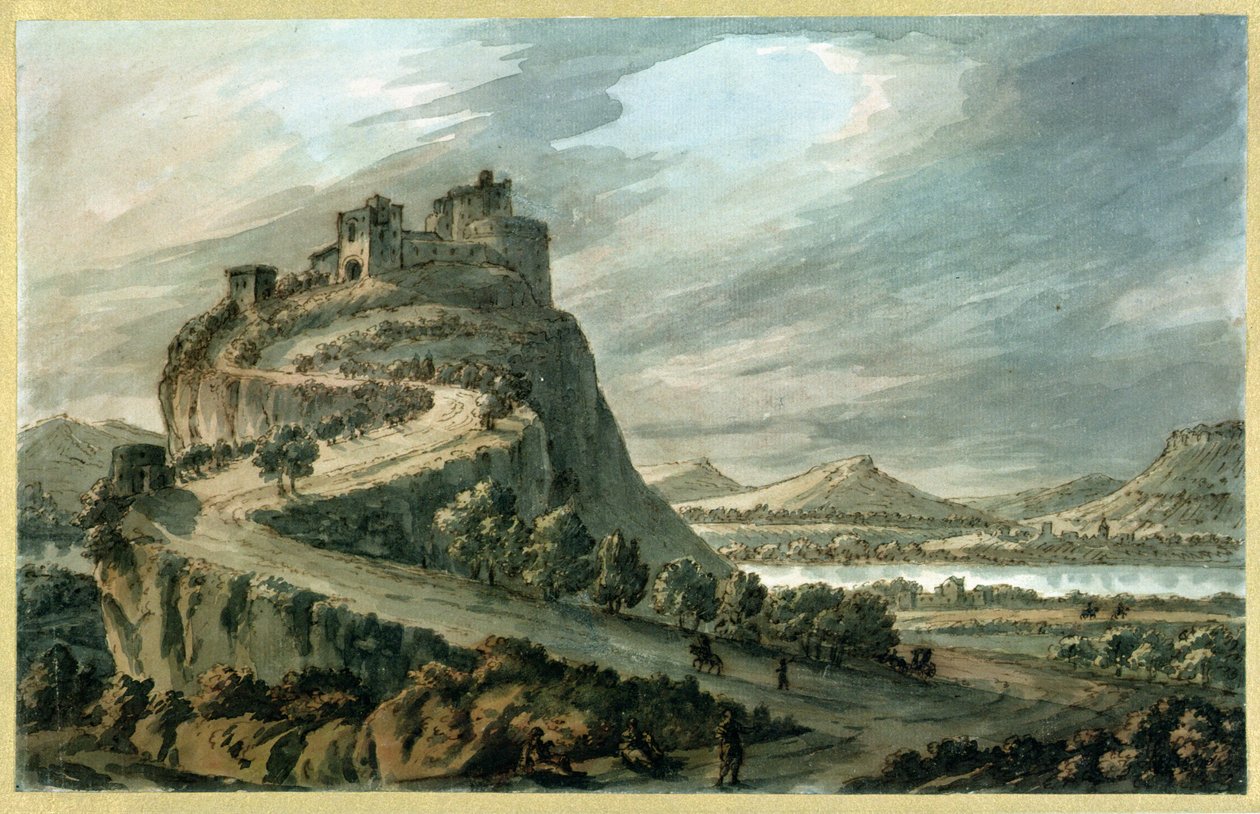 Kale ile kayalık manzara by Robert Adam