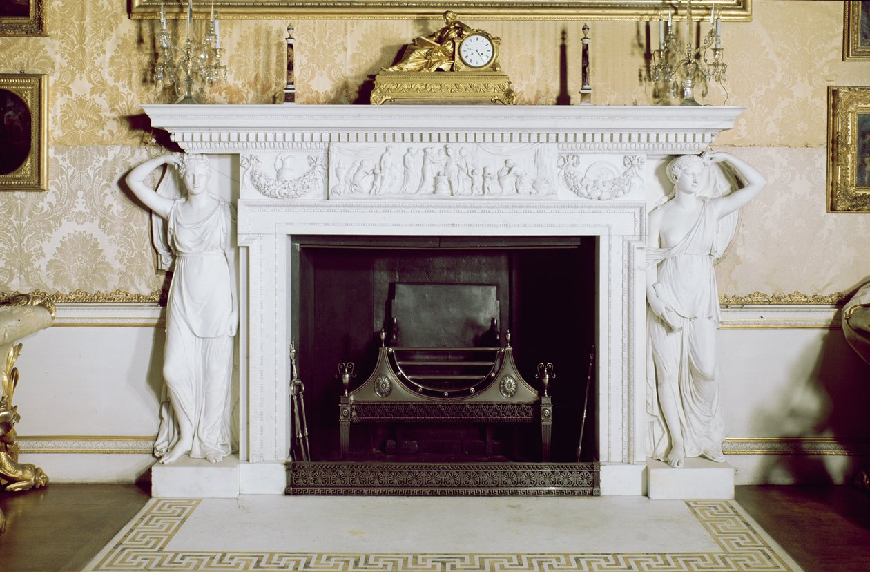 Devlet misafir odasındaki şömine (mermer) by Robert Adam