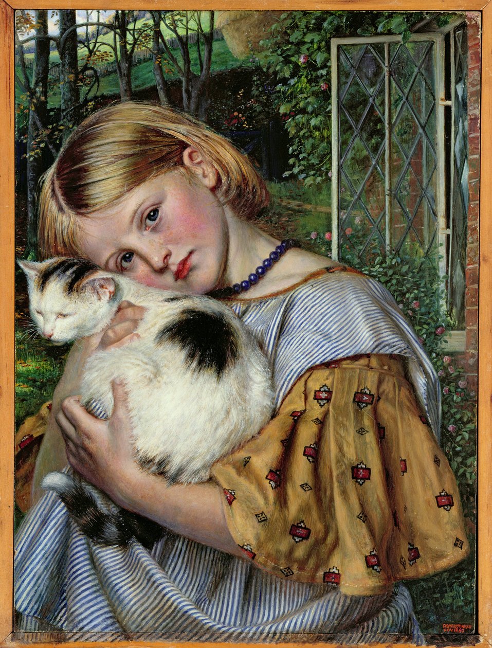 Kedili Bir Kız, 1860 (panel) by Robert Braithwaite Martineau