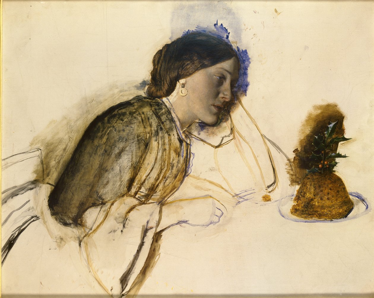 Zavallı Aktrisin Noel Yemeği, 19. yüzyıl by Robert Braithwaite Martineau