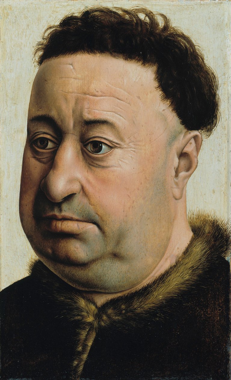 Portrat eines beleibten Mannes vermutlich Robert de Masmines  by Robert Campin