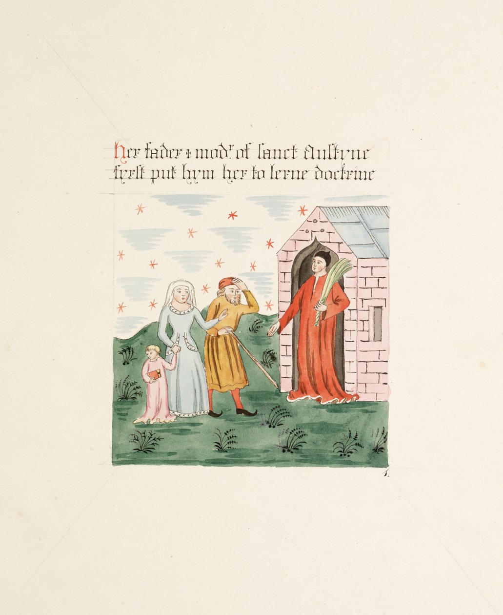 Bayan New Coll 380, f10r. Robert Carlile tarafından çizilmiş Saint Mary, Carlisle Katedral Kilisesi