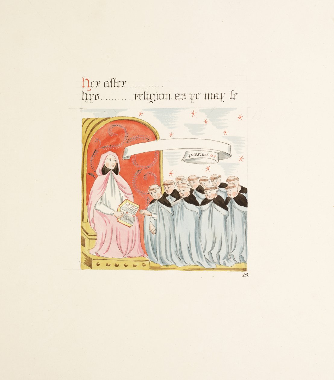 Bayan New Coll 380, f22r. Robert Carlile tarafından çizilmiş Saint Mary, Carlisle Katedral Kilisesi