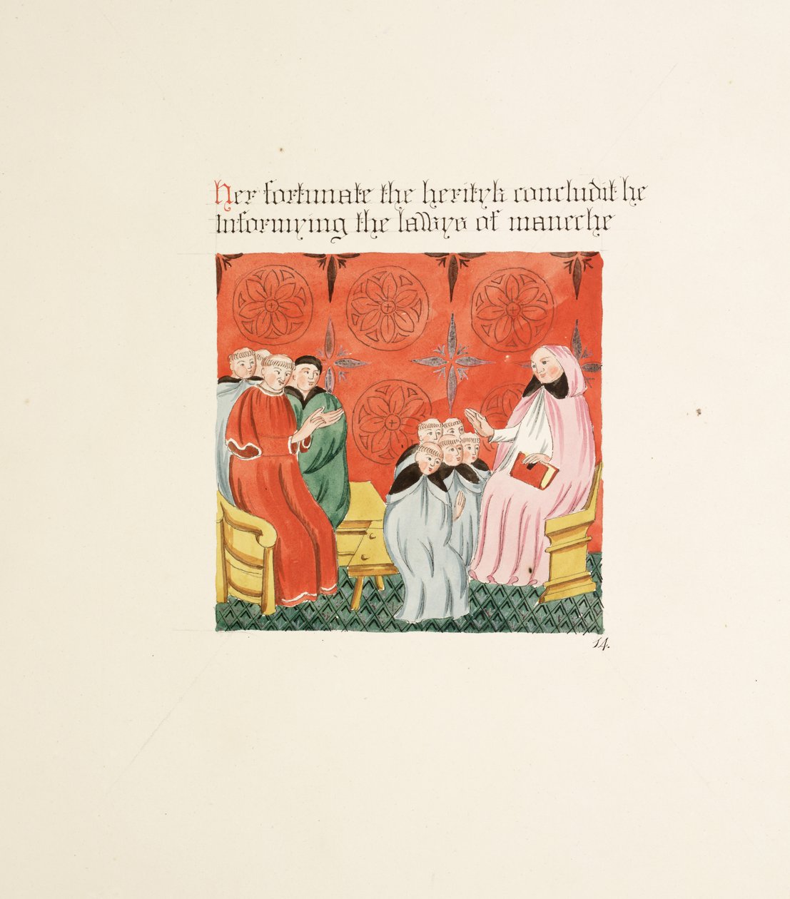 Bayan New Coll 380, f23r. Robert Carlile tarafından çizilmiş Saint Mary, Carlisle Katedral Kilisesi