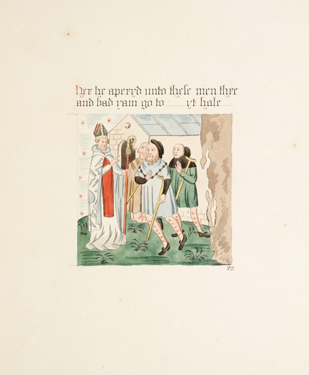 Bayan New Coll 380, f31r. Robert Carlile tarafından çizilmiş Saint Mary, Carlisle Katedral Kilisesi