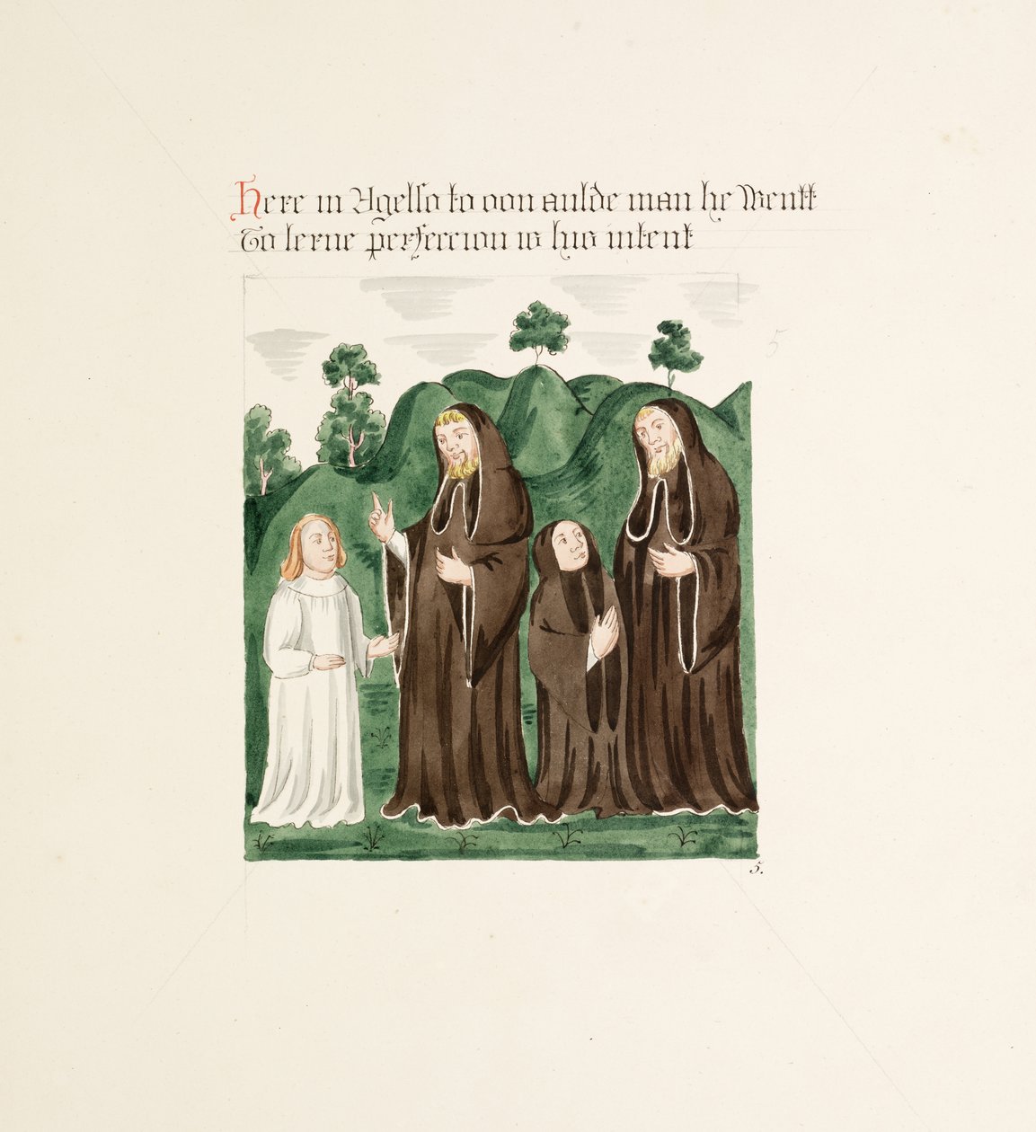 Bayan New Coll 380, f37r. Robert Carlile tarafından çizilmiş Saint Mary, Carlisle Katedral Kilisesi