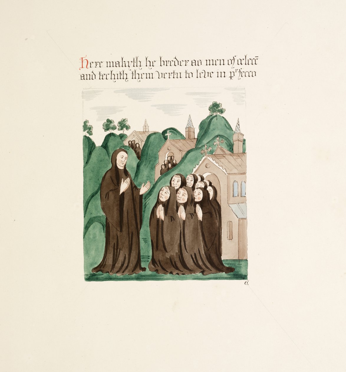 Bayan New Coll 380, f38r. Robert Carlile tarafından çizilmiş Saint Mary, Carlisle Katedral Kilisesi