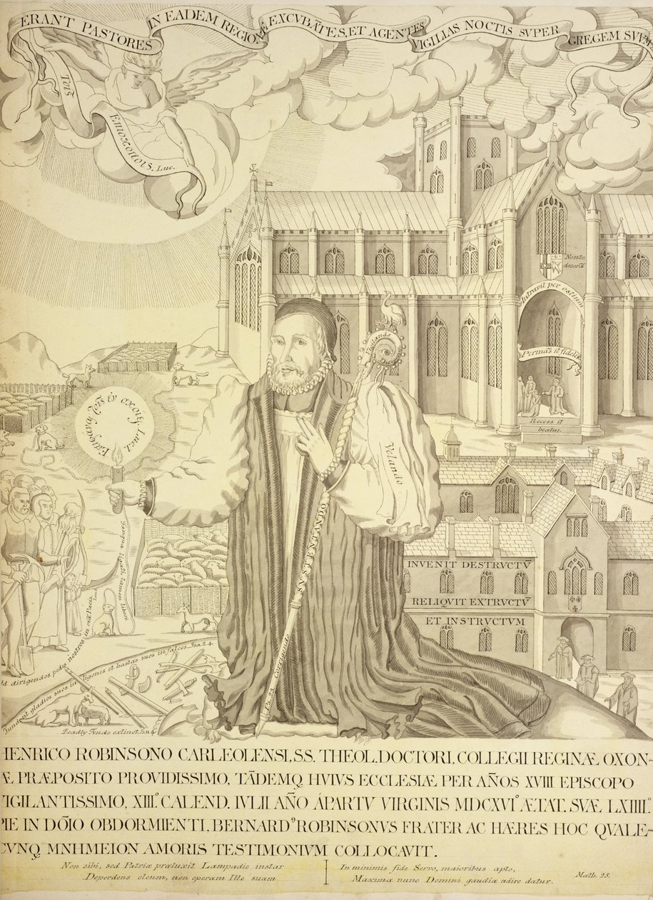 Bayan New Coll 380, f5r. Robert Carlile, 1795 tarafından çizilen Saint Mary, Carlisle Katedral Kilisesi