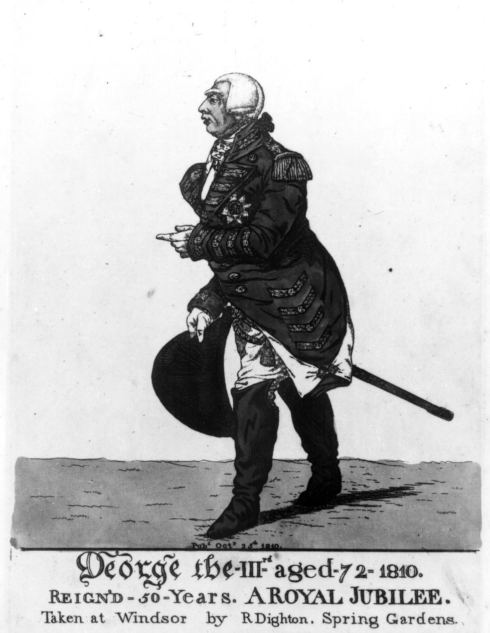 Kral George III, 72 yaşında, 1810 by Robert Dighton