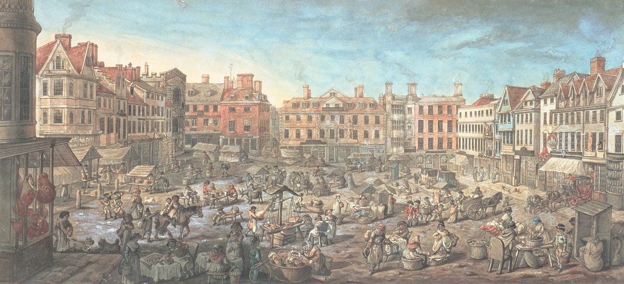 Norwich Pazar Yeri, 1799 by Robert Dighton