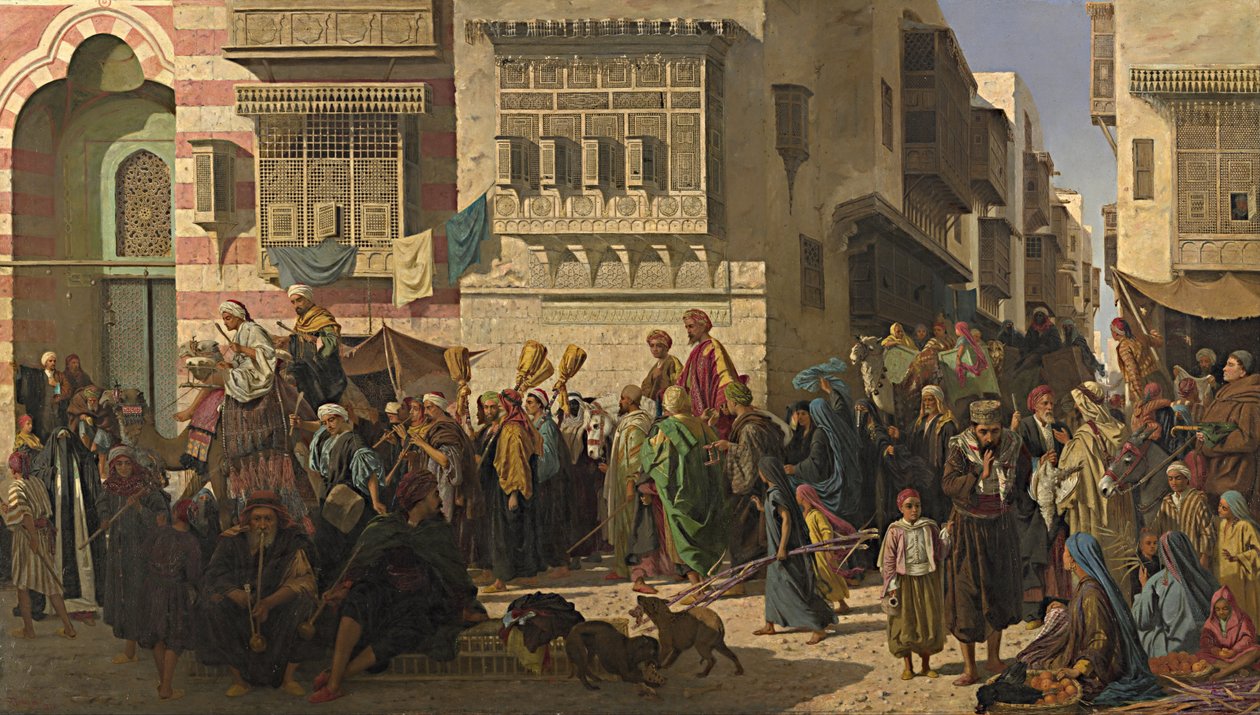 Bir Şeyh ve oğlu, hacdan Mekke