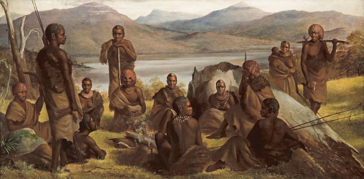 Tazmanya yerlileri grubu by Robert Dowling
