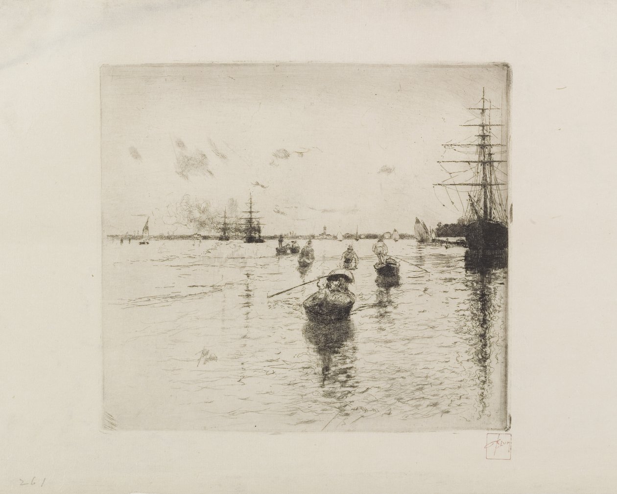Vapurlu ve Gondollu Laguna, 1885 by Robert Frederick Blum